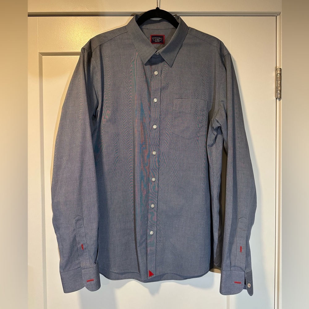 UNTUCKit Men's Classic Blue Button-Down Shirt